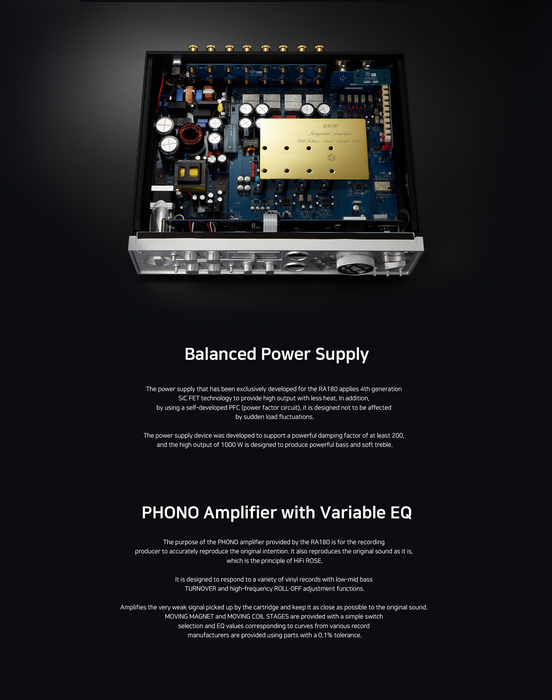 HiFi Rose RA180 Integrated Amplifier - Alma Music and Audio - Alma Music and Audio -