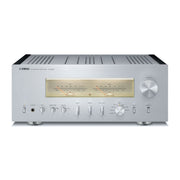Yamaha A-S3200 integrated amplifier in Silver/Piano Black finish, front view