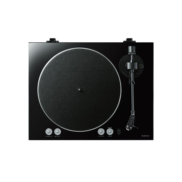 Yamaha MusicCast VINYL 500, black finish, top view