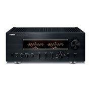 Yamaha A-S3200 integrated amplifier in Black/Piano Black finish, front view