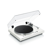 Yamaha MusicCast VINYL 500, white finish, platter and tonearm detail