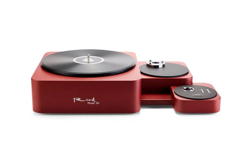 Reed Muse 3A turntable in Carnelian Red — front view
