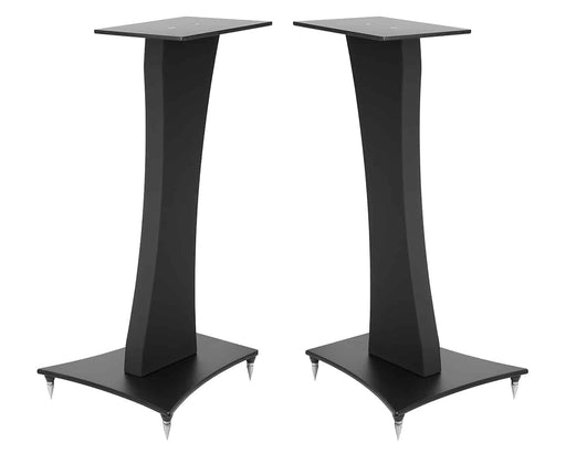 Quadraspire Q60 Nextel speaker stand — black Nextel-coated finish, sold as a pair