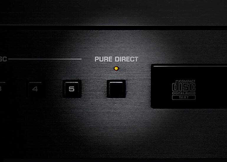 Yamaha CD-C603 Pure Direct mode — low-noise analog signal path detail
