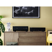 Yamaha CD-C603 CD Changer paired with Yamaha R-N800A integrated amplifier, system view