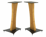 Quadraspire Q60 Bamboo speaker stand — natural bamboo finish, sold as a pair