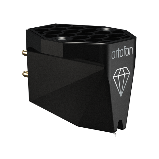 Ortofon MC X50 — right tilt top view showing cantilever and Micro Ridge stylus