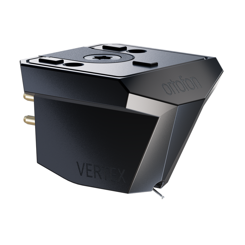 Ortofon MC Vertex — right tilt top view showing solid diamond cantilever