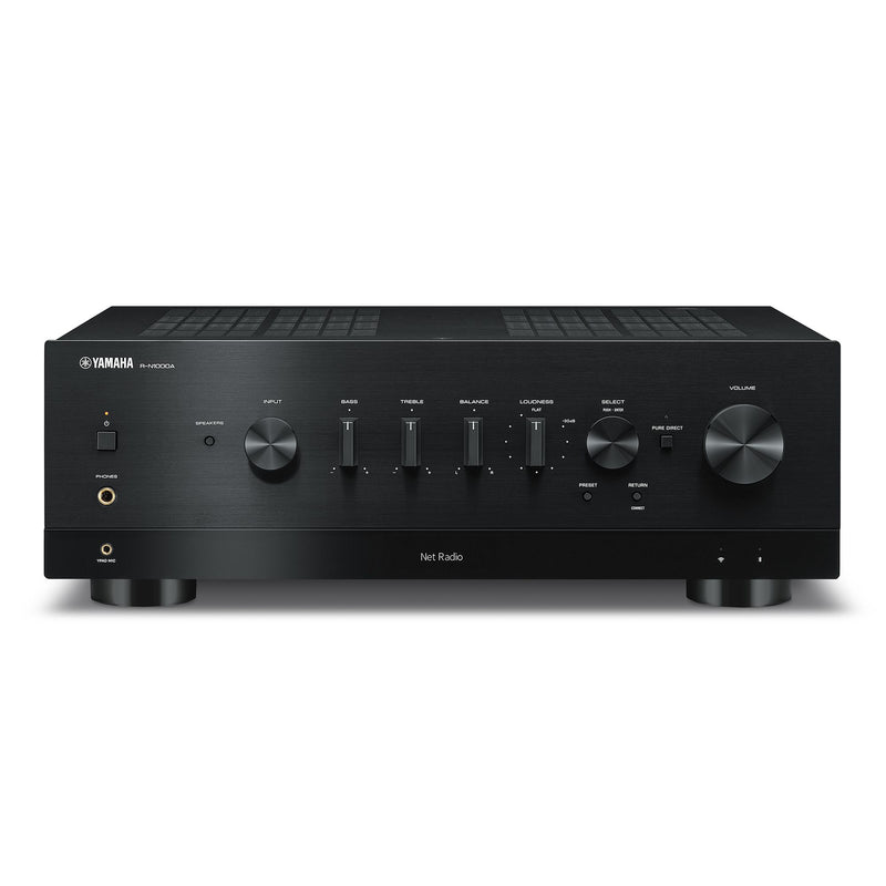 Yamaha R-N1000A Network Receiver in Black, front view