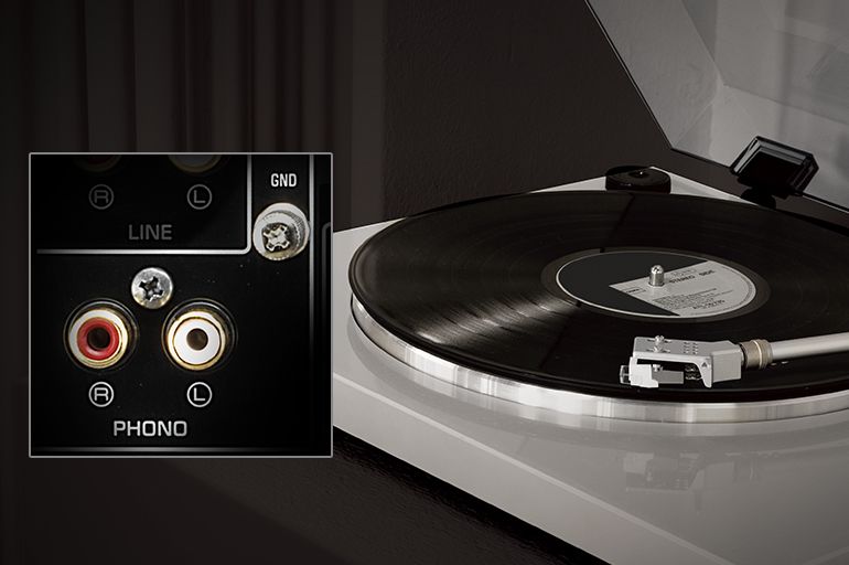 Yamaha R-N1000A phono input for turntable connection