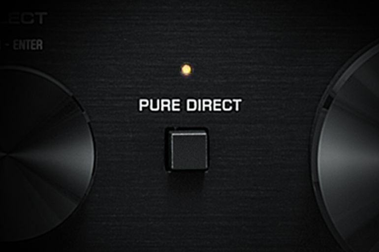 Yamaha R-N1000A Pure Direct mode signal path diagram