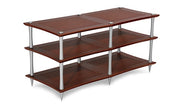 Quadraspire SV2T performance HiFi rack — cherry bamboo with silver columns