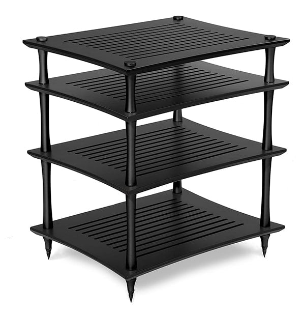 Quadraspire SVT performance HiFi rack — black bamboo finish with black columns