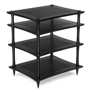 Quadraspire SVTL performance HiFi rack — black bamboo finish with black columns