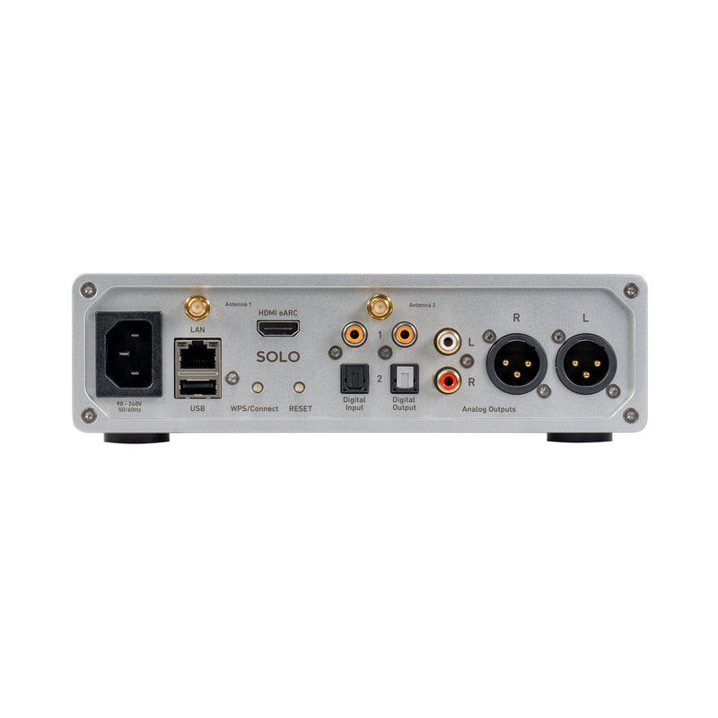 Lindemann Woodnote SOLO rear panel connections