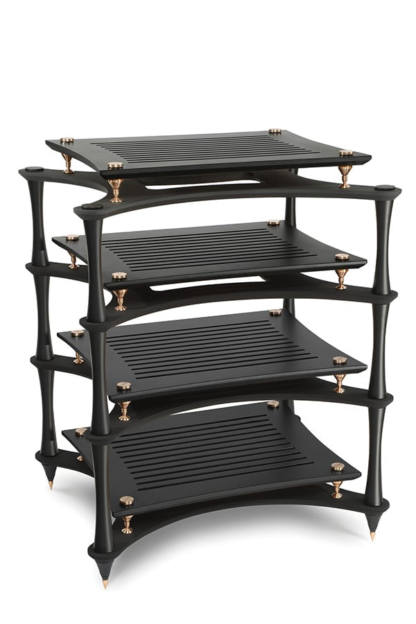 Quadraspire X-Reference HiFi rack — black bamboo X-shelf