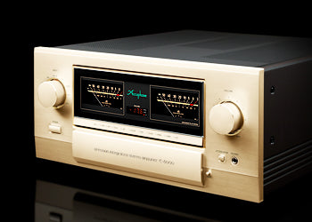 Accuphase E-6000 Integrated Amplifier, angled front view