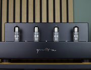 Audio Hungary Qualiton Filter vacuum tube power line filter, front view with four 6H30Pi tubes