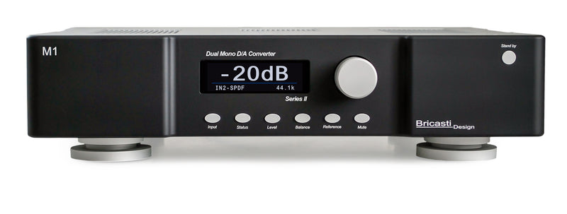 Bricasti M1 Series II DAC in black finish, front view