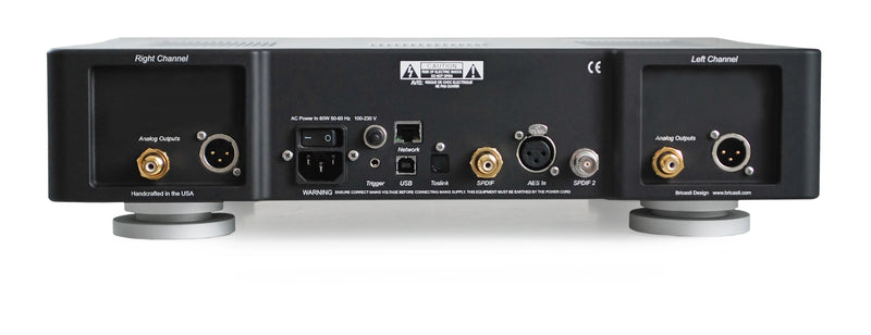 Bricasti M1 Series II DAC in black finish, rear panel