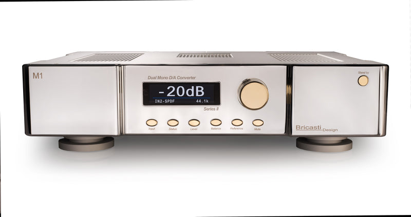 Bricasti M1 Series II DAC in Platinum finish, front view
