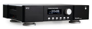Bricasti M12 Source Controller in black finish, angled front view