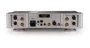 Bricasti M12 Source Controller in Platinum finish, rear panel with analog inputs and outputs