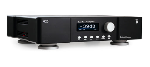 Bricasti M20 Preamplifier, Classic Black finish, angled view