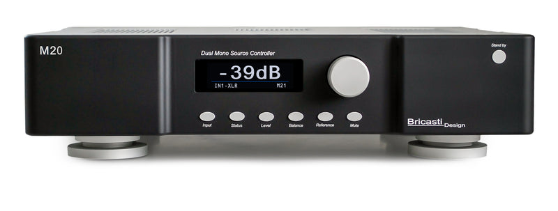 Bricasti M20 Preamplifier, Classic Black finish, front view