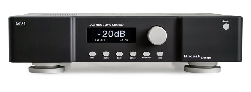 Bricasti M21 DAC in Classic Black finish, front view