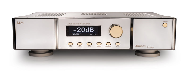 Bricasti M21 DAC in Platinum finish, front view