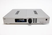 Bricasti M3 DAC in Argento silver finish, angled front view from above
