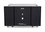 Bricasti M30 monoblock amplifier, front view in Classic Black