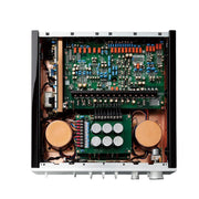Yamaha C-5000 preamplifier interior view showing dual toroidal transformers and discrete circuit boards