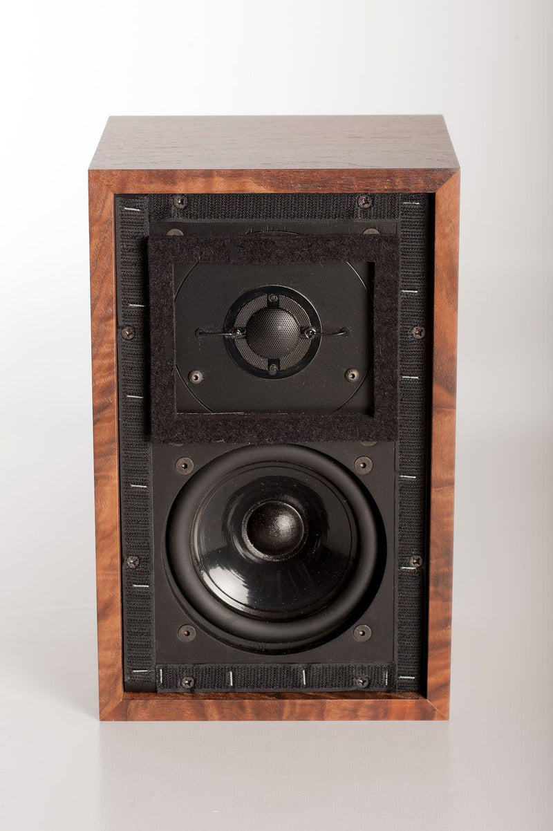 Falcon Acoustics Gold Badge LS3/5A in Burr Walnut, grille removed