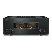 Yamaha M-5000 stereo power amplifier front view — Black/Piano Black finish