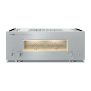 Yamaha M-5000 stereo power amplifier front view — Silver/Piano Black finish