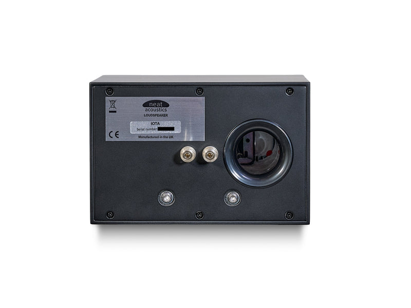 Neat Acoustics Iota II, Satin Black, rear panel