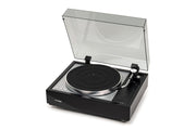 Thorens TD 1600 TP 160 turntable, Gloss Black, three-quarter angle view