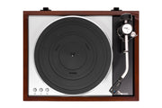 Thorens TD 1600 TP 160 turntable, Gloss Walnut, top-down view showing TP 160 tonearm