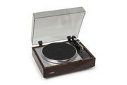 Thorens TD 1601 TP 160 turntable, Gloss Walnut, three-quarter angle view