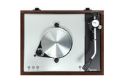 Thorens TD 1601 TP 160 turntable, Gloss Walnut, top-down view showing TP 160 tonearm