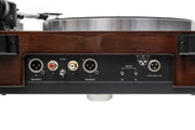 Thorens TD 1601 TP 160 turntable, Gloss Walnut, rear panel with balanced XLR and RCA outputs