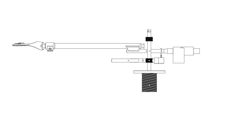 Unified Theory UA-101 tonearm, line drawing, side view