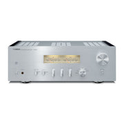 Yamaha A-S1200 integrated amplifier in Silver/Piano Black finish, front view