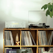 Yamaha A-S1200 integrated amplifier in listening room setting