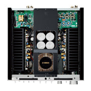 Yamaha A-S2200 integrated amplifier interior chassis, showing toroidal transformer and circuit boards