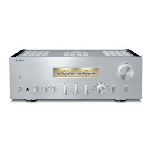 Yamaha A-S2200 integrated amplifier, silver, front view