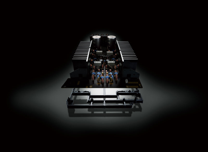 Yamaha A-S301 rear panel showing RCA inputs, digital optical and coaxial inputs, and speaker binding posts