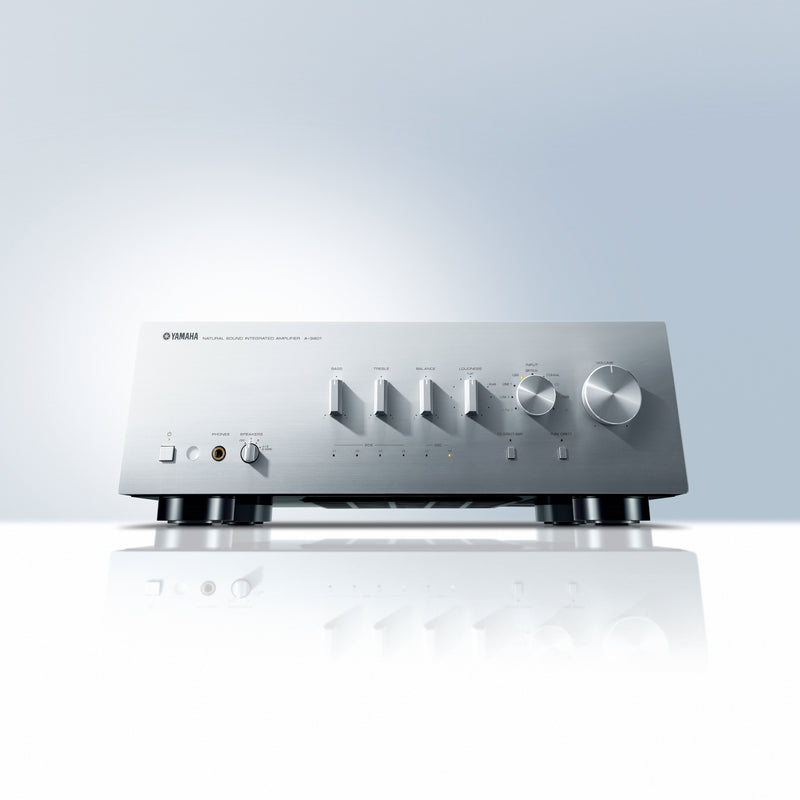 Yamaha A-S801 integrated amplifier, black finish — full-resolution front panel and chassis view